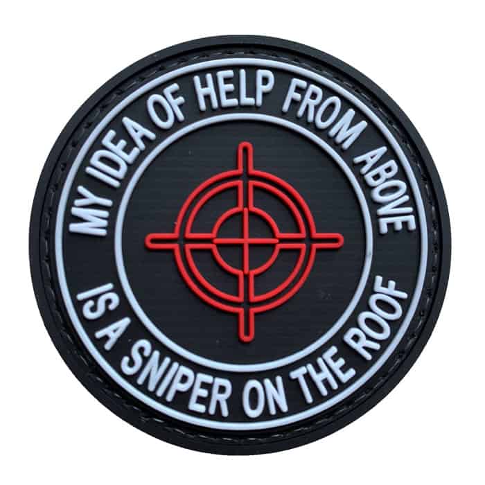 TacSpec "My Idea of Help is a Sniper" PVC Velcro Patch
