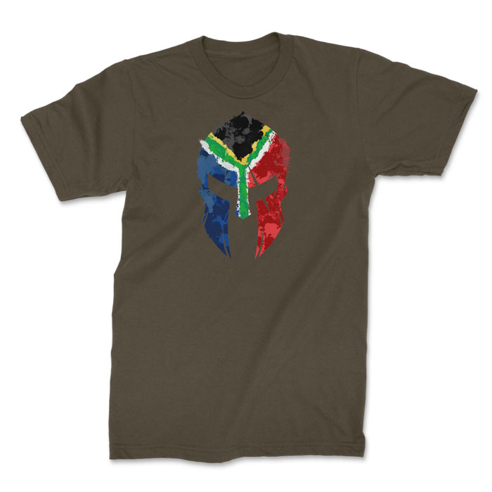 TON "SA Flag Spartan" Unisex Premium T-Shirt - OD
