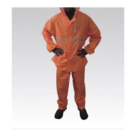 Rubberised Rain Suit with Reflective Tape