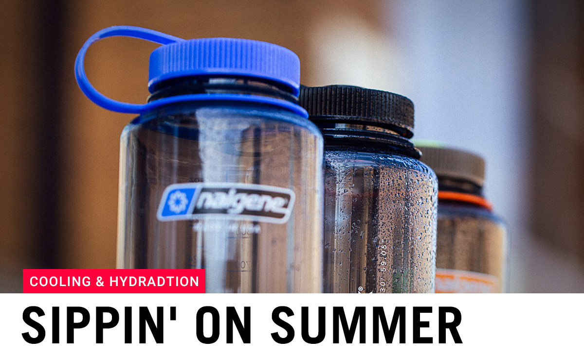 TACWRK Cooling & Hydration – Nalgene-Flaschen mit Kondenswasser im Sommer-Look