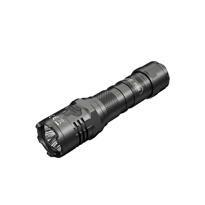 Nitecore P20iX 4000 Lumen Taschenlampe frontal – taktische LED-Lampe mit USB-C-Ladefunktion.