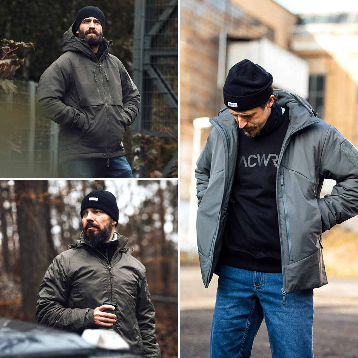 Auswahl an TACWRK Winterjacken für kalte Temperaturen