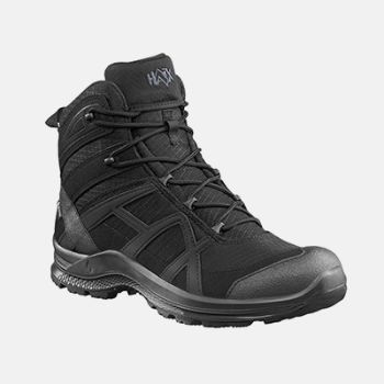 HAIX Black Eagle Athletic 2.1 GTX mid – leichter wasserdichter Einsatzstiefel in Schwarz für Behörden, Outdoor und Einsatz.