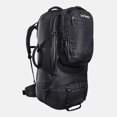 Tatonka Great Escape 75+10 in Schwarz – großer Trekking- und Reiserucksack mit 75+10 Litern.