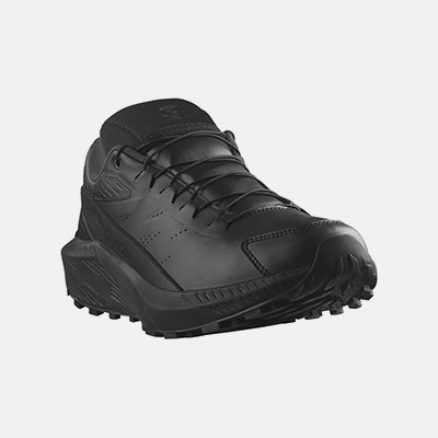 Salomon Sense Ride 5 SR Leather Schuh in Schwarz.