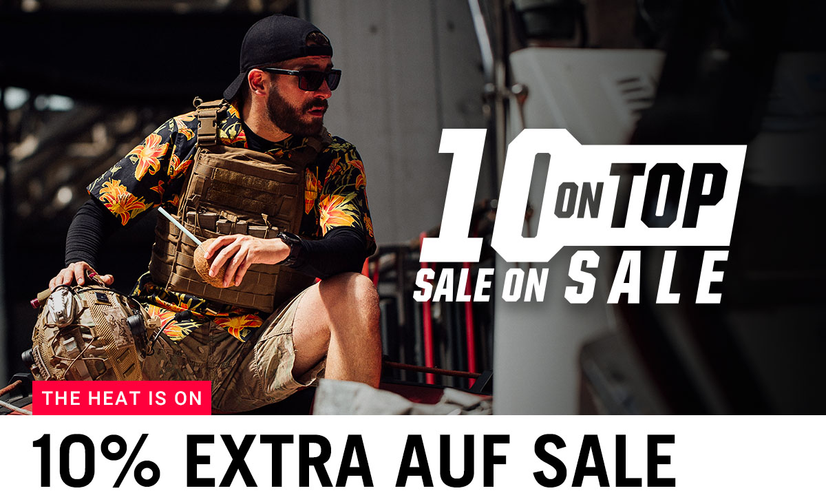 TACWRK Sale – 10 % Extra-Rabatt auf bereits reduzierte Artikel mit taktischer Sommerbekleidung und Ausrüstung.
