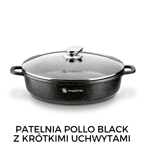 Patelnia Pollo Black krótkie uchwyty