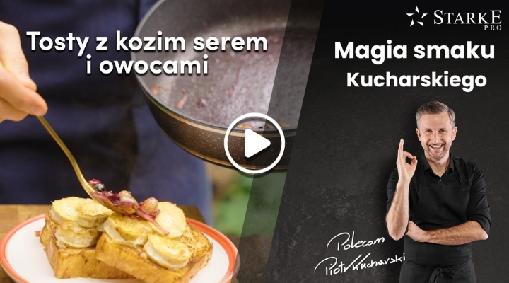 Tosty z kozim serem i owocami