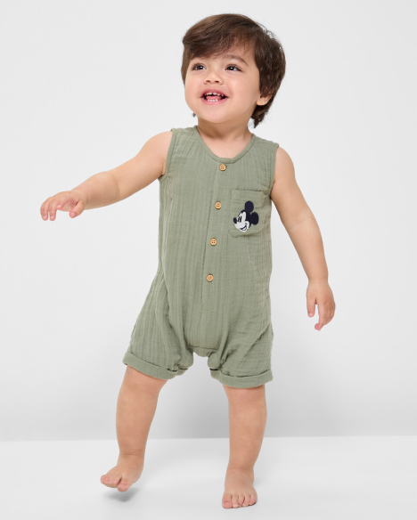 Disney Muslin Romper - Seaspray