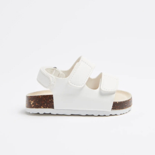 Baby Moulded Cork Sandals - White