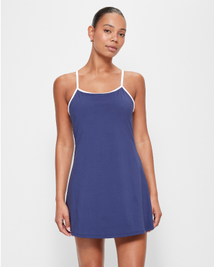 Active Contrast Binding Tennis Dress