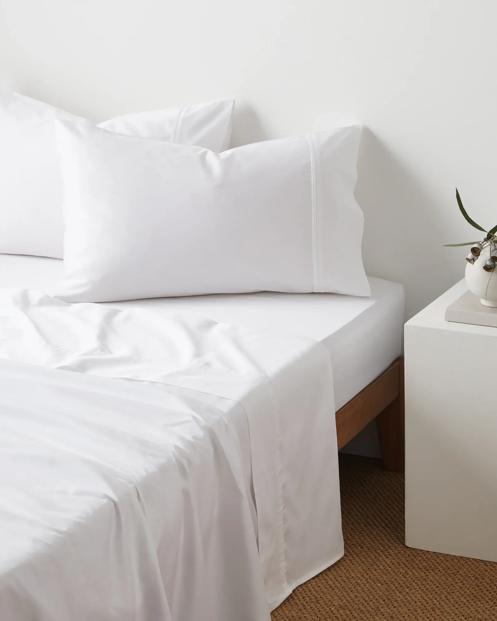 Egyptian Cotton 600 Thread Count Pillowcase 2 Pack - White