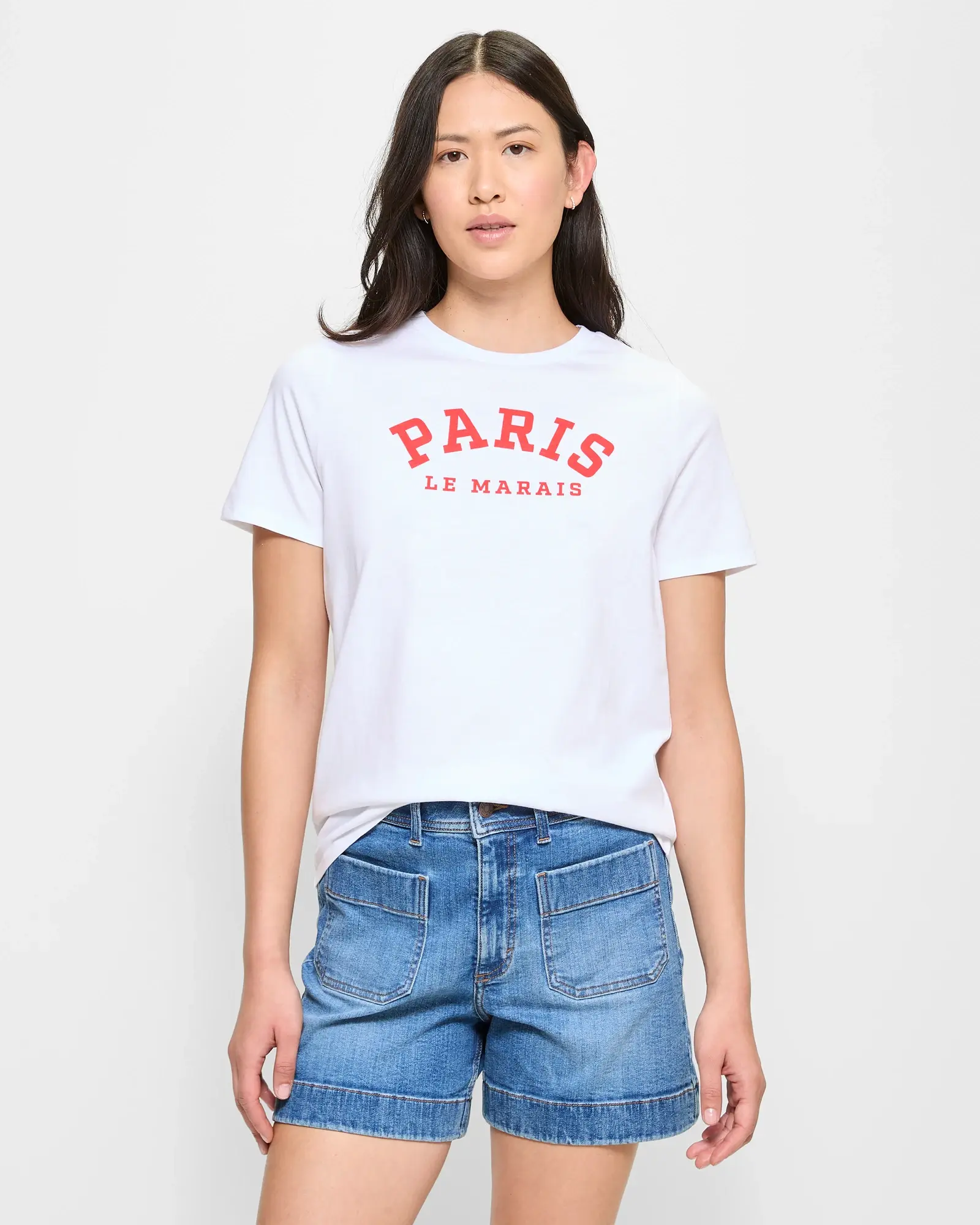 Fitted Printed Crew T-Shirt - Paris Le Marais