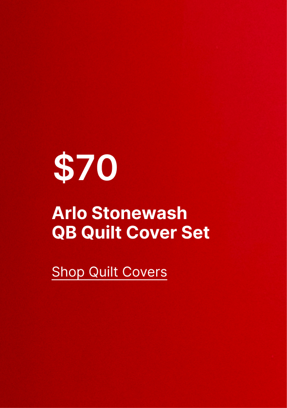 Shop Quilt Covers Arlo Stonewash QB Quilt Cover Set