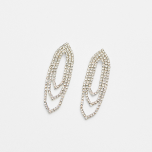 Diamante Deco Drop Earrings