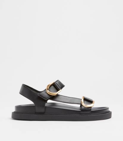 Womens Chunky Buckle Moulded Slide - Maxine - Black