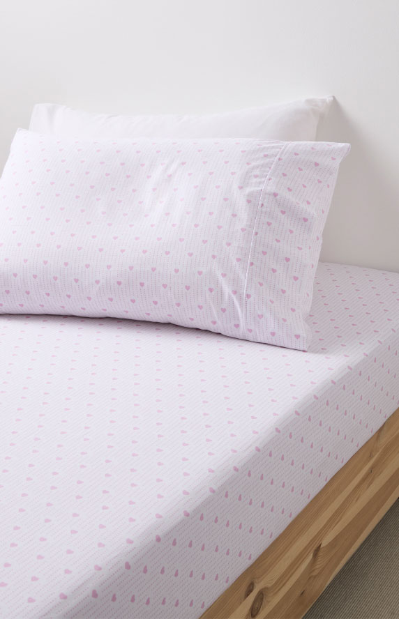 Lily Hearts Australian Cotton Stonewash Sheet Set SB $30