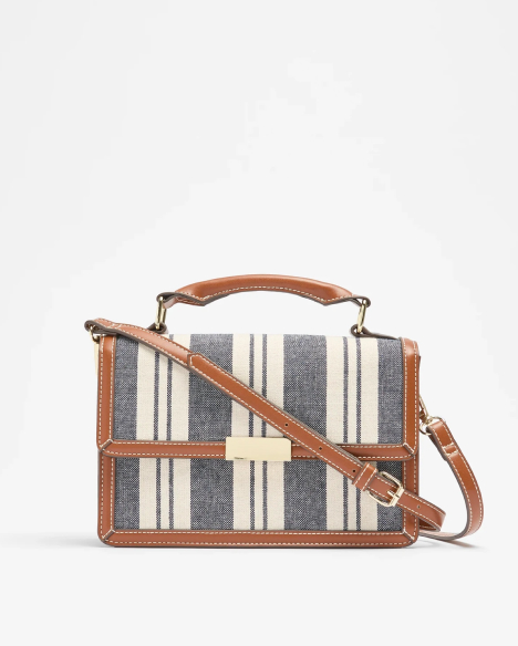 Canvas Stripe Crossbody Bag