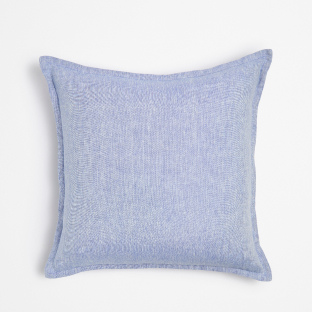 Layla Linen Chambray Cushion - Blue