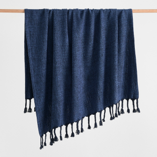 Essie Woven Throw - Navy