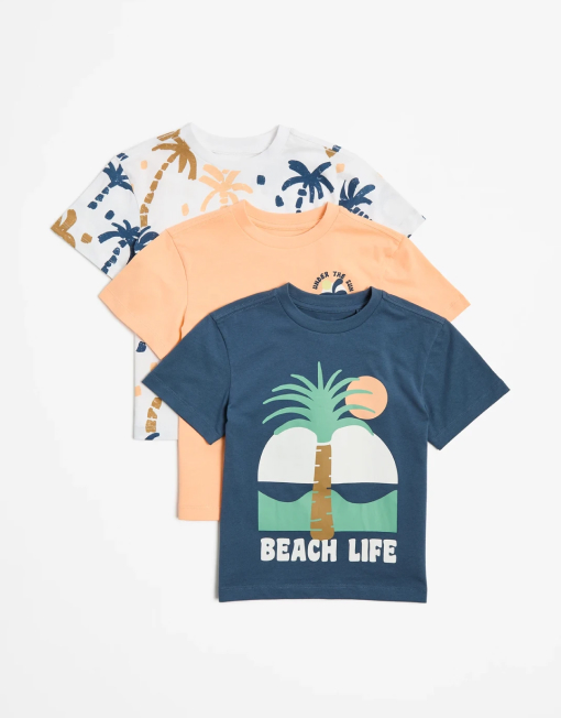 3 Pack Print Tees