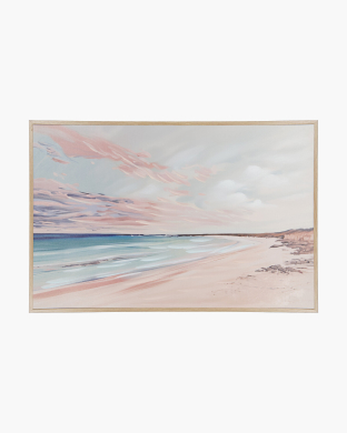 Sunset Beach Framed Canvas