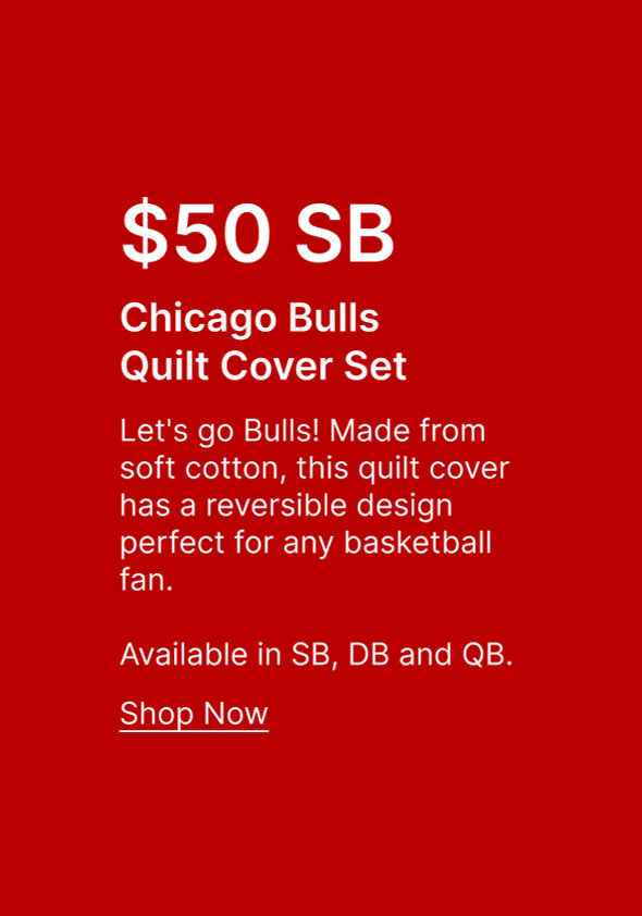 $50 SB Chicago Bulls Quilt Cover Set