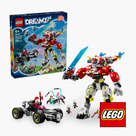 LEGO® DREAMZzz Cooper's Tiger Mech & Zero's Hot Rod Car 71497