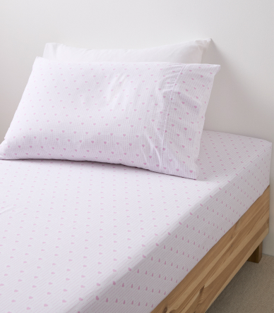 Lily Hearts Australian Cotton Stonewash Sheet Set