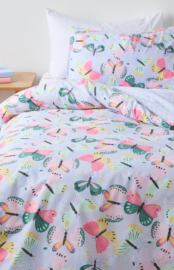 Bettie Butterflies Cotton Quilt Cover Set