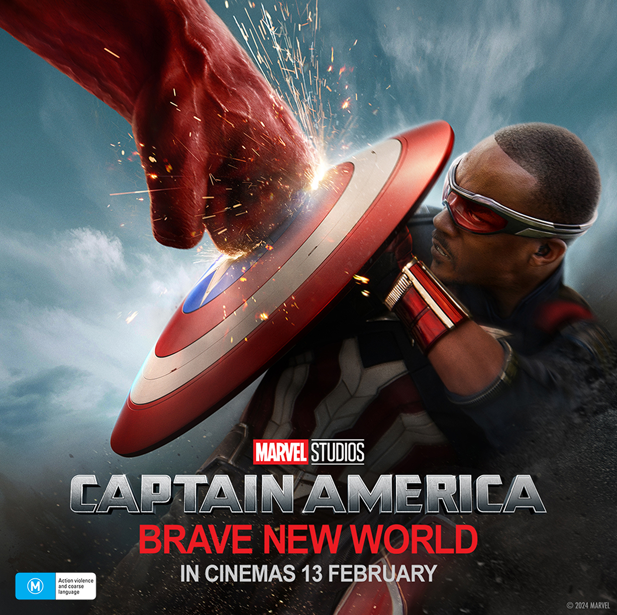 MARVEL STUDIO CAPTAIN AMERICA BRAVE NEW WORLD IN CINEMAS 13 FEBRUARY