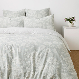 Eloise Floral Texture Cotton Quilt Cover Set