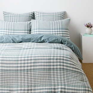 Ginny Check Muslin Quilt Cover Set