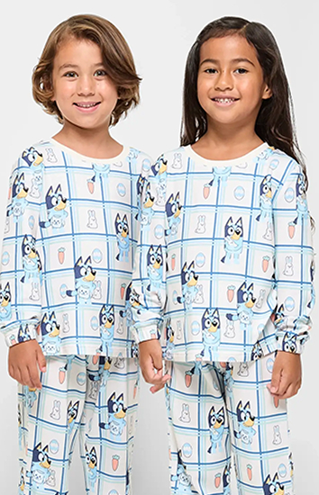 Family Matching Bluey Younger Kids Unisex Cosy Knit Pyjama Set