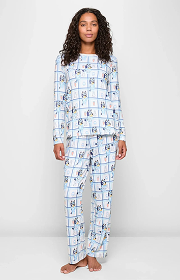 Family Matching Bluey Womens Cosy Knit Pyjama Set