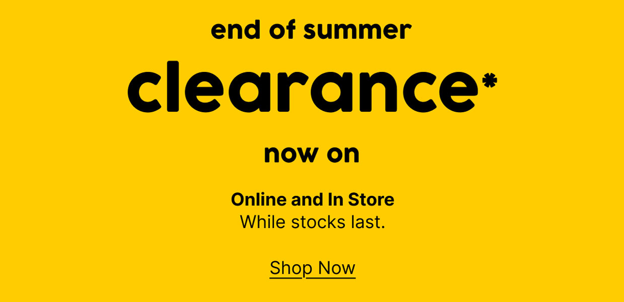 end of summer clearance