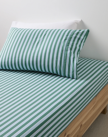 Elio Stripe Stonewash Fitted Sheet Set