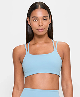 Active Strappy Back Studio Soft Crop Top - Light Sea Green