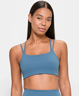 Active Strappy Back Studio Soft Crop Top - Steel Teal