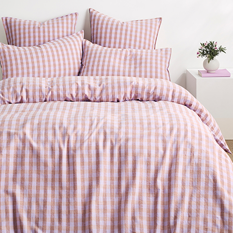 Darby Gingham Linen/Cotton Quilt Cover Set