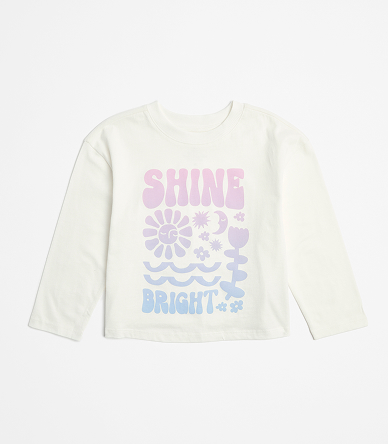 Australian Cotton Long Sleeve Printed Top - Shine Bright