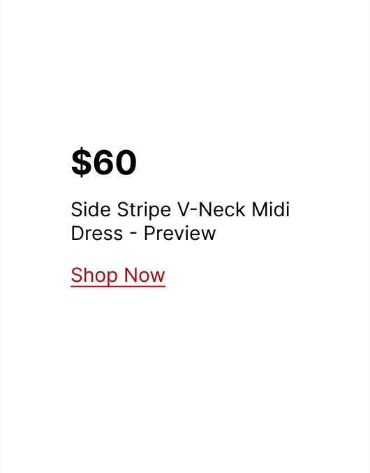 Side Stripe V-Neck Midi Dress - Preview