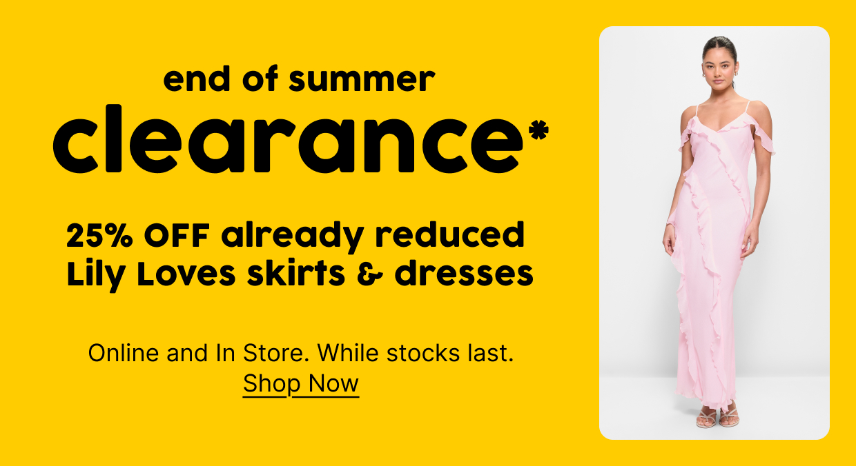 end of summer clearance* 25% OFF already reduced Lily Loves skirts & dresses