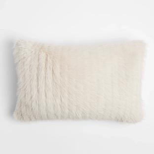 Mabel Faux Fur Cushion - Natural