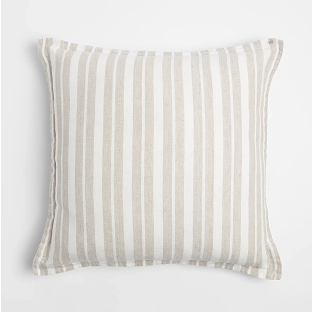 Shirt Stripe Linen Cushion - Neutral