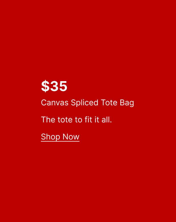 Shop Now Canvas Spliced Tote Bag