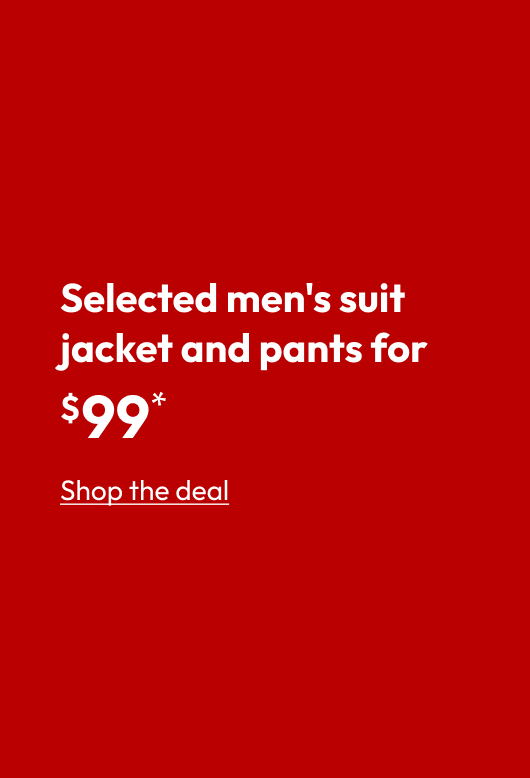 Selected men's suit jacket and pants