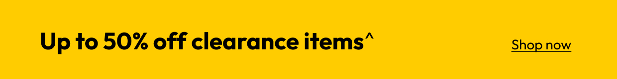 Up to 50% off clearance items^
