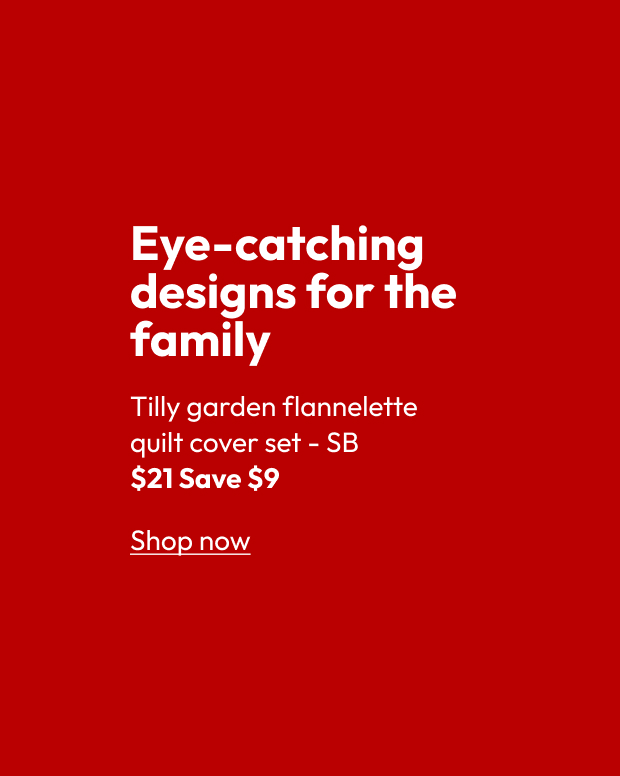 Tilly garden flannelette quilt cover set - SB