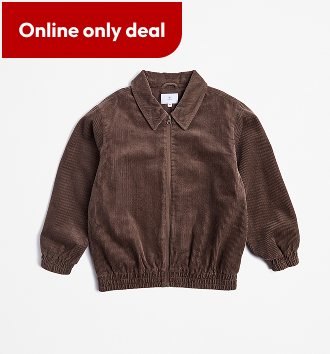 Cord jacket. Sizes 7-16